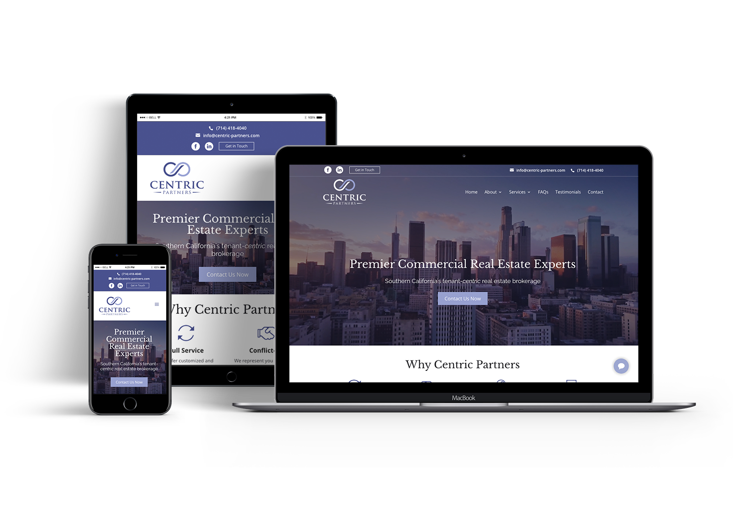 Centric Partners website design