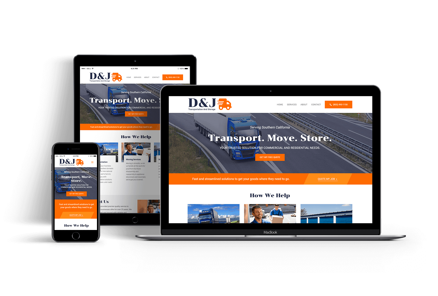 D&J Transportation website design
