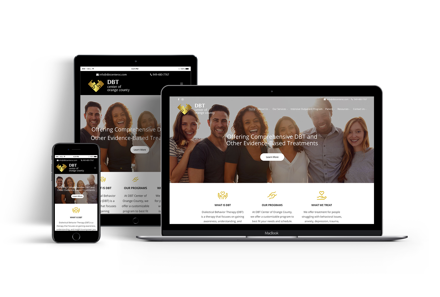 DBT Center of Orange County website design