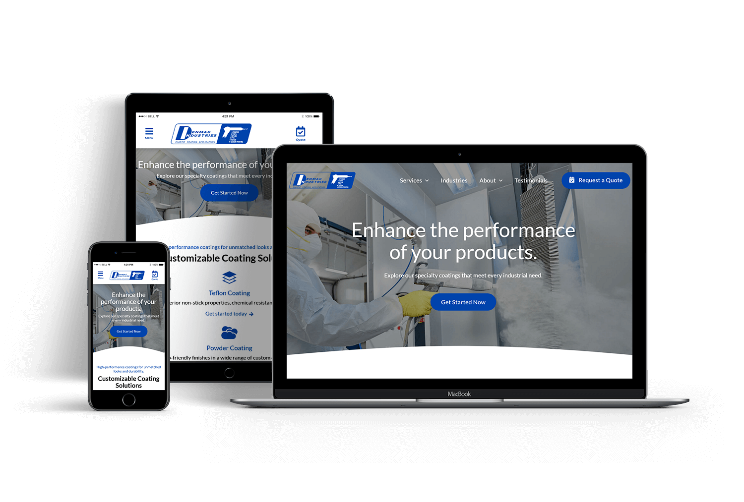 Denmac Industries website design