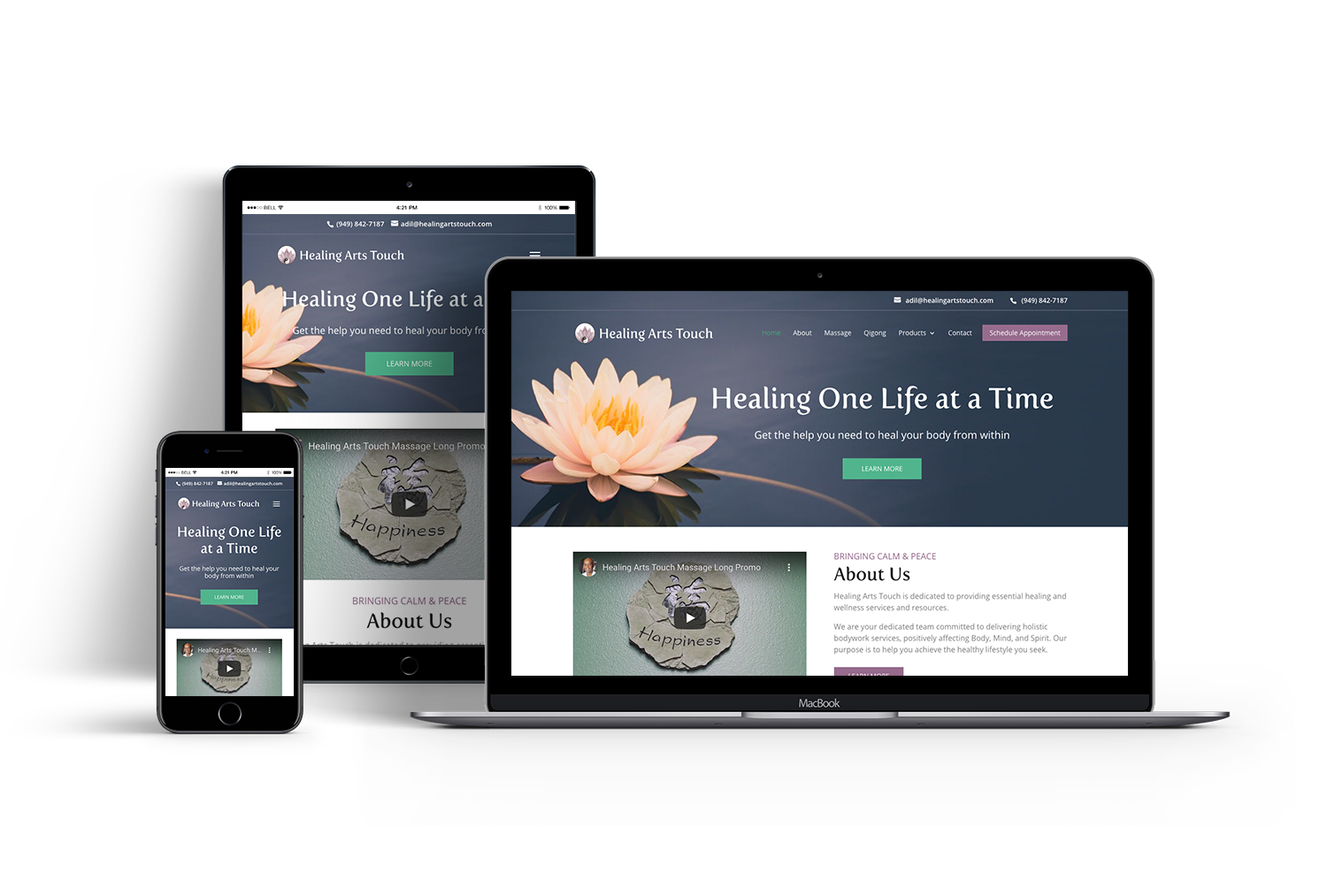 Healing Arts Touch website design