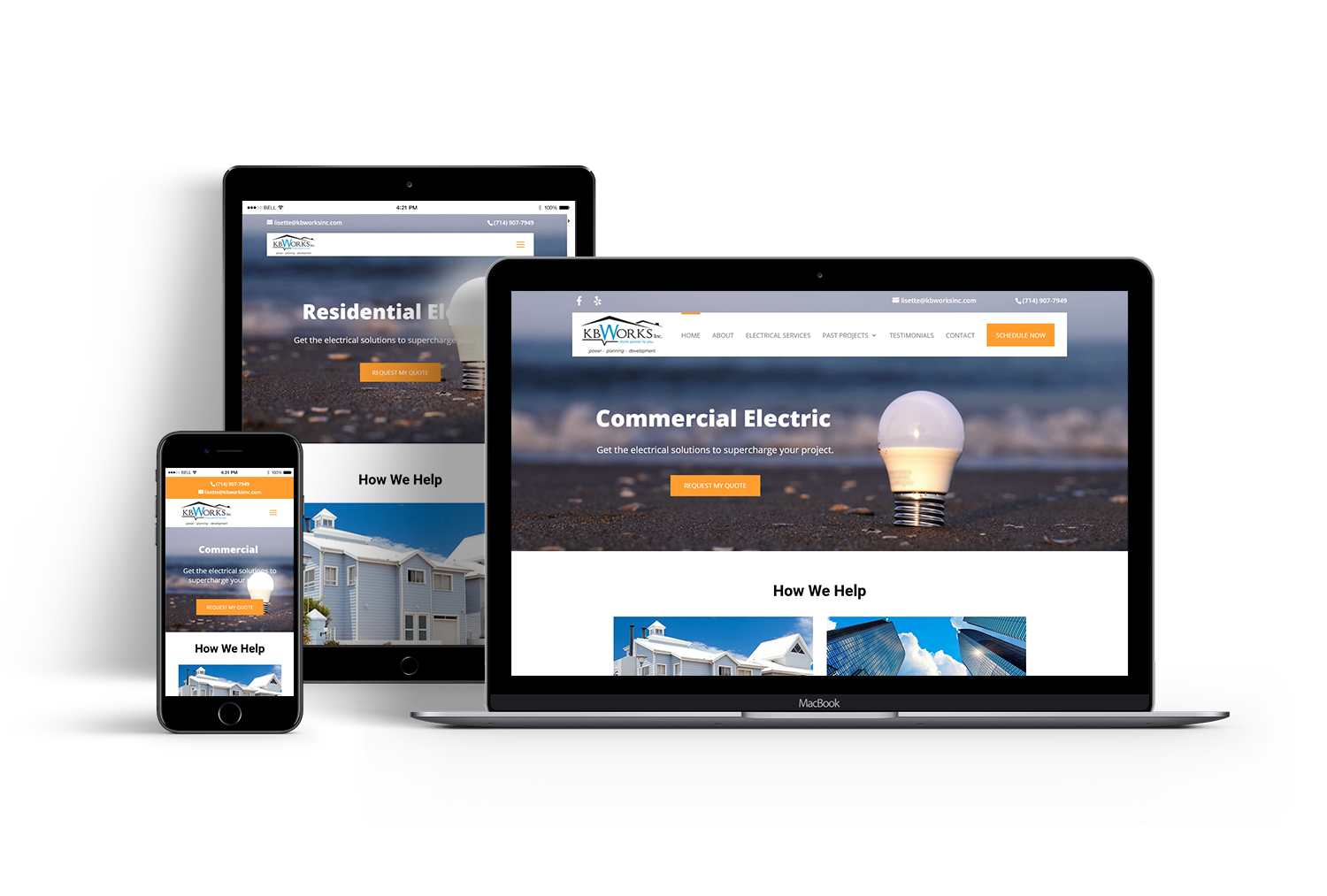 KB Works Inc website design