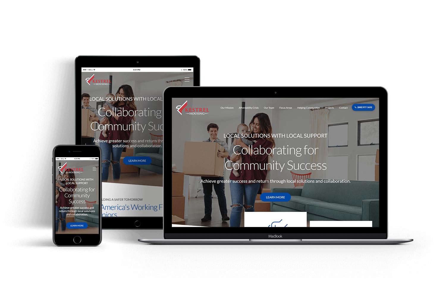 Kestrel Housing website design