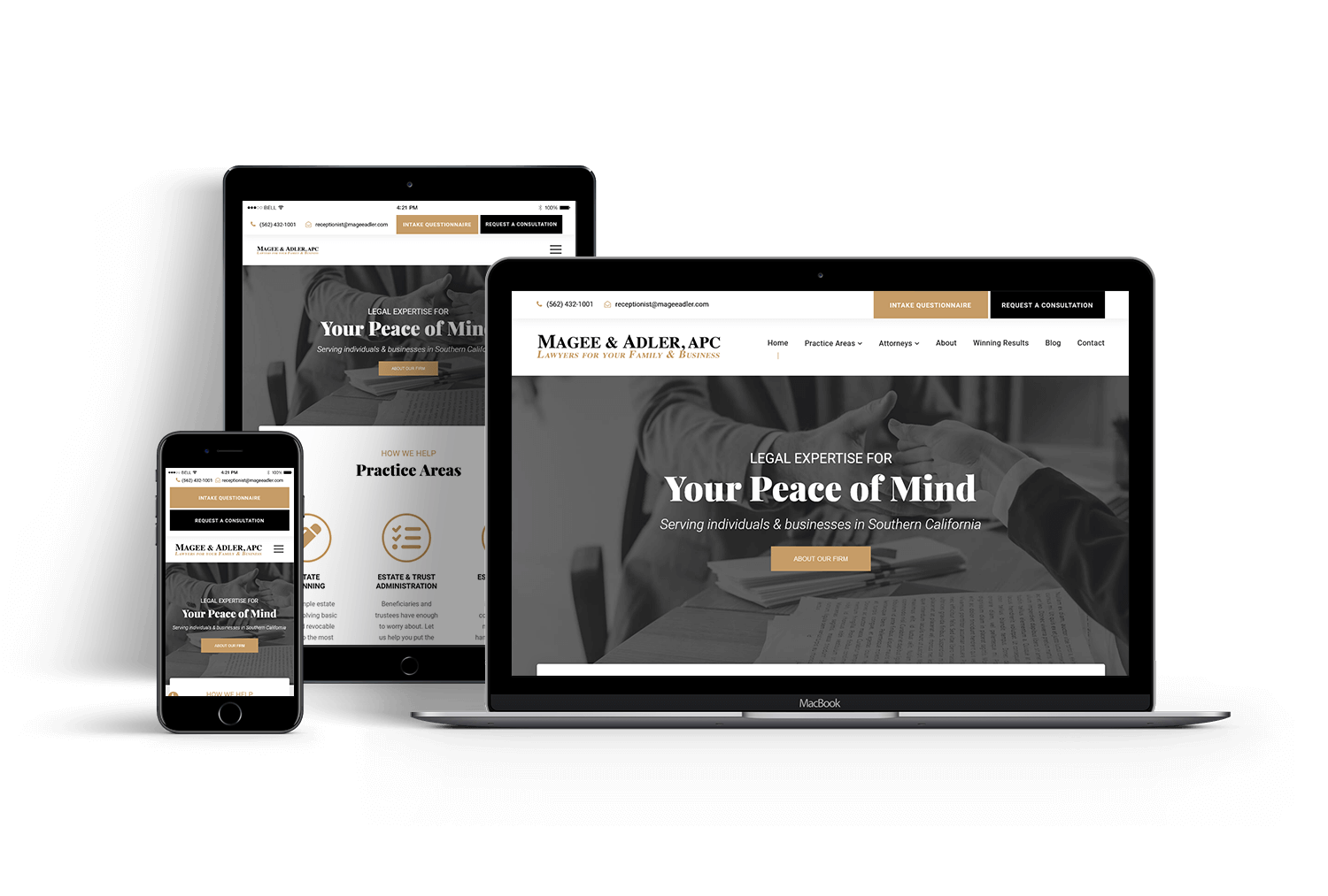 Magee & Adler, APC website design