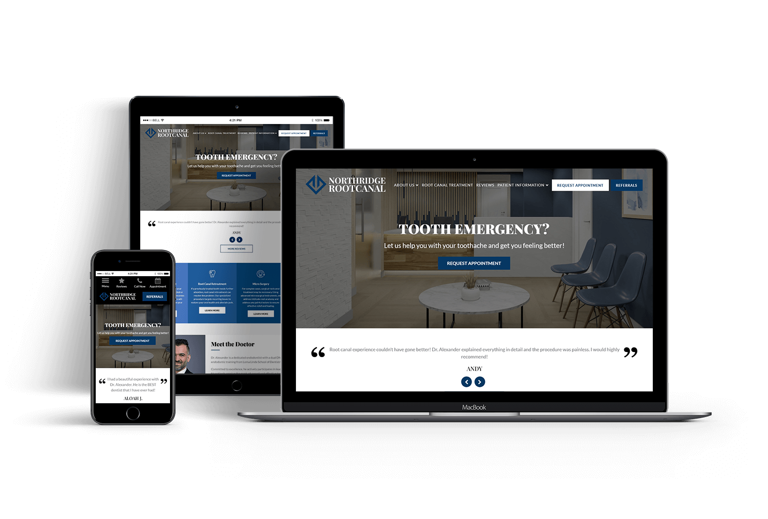 Northridge Root Canal website design