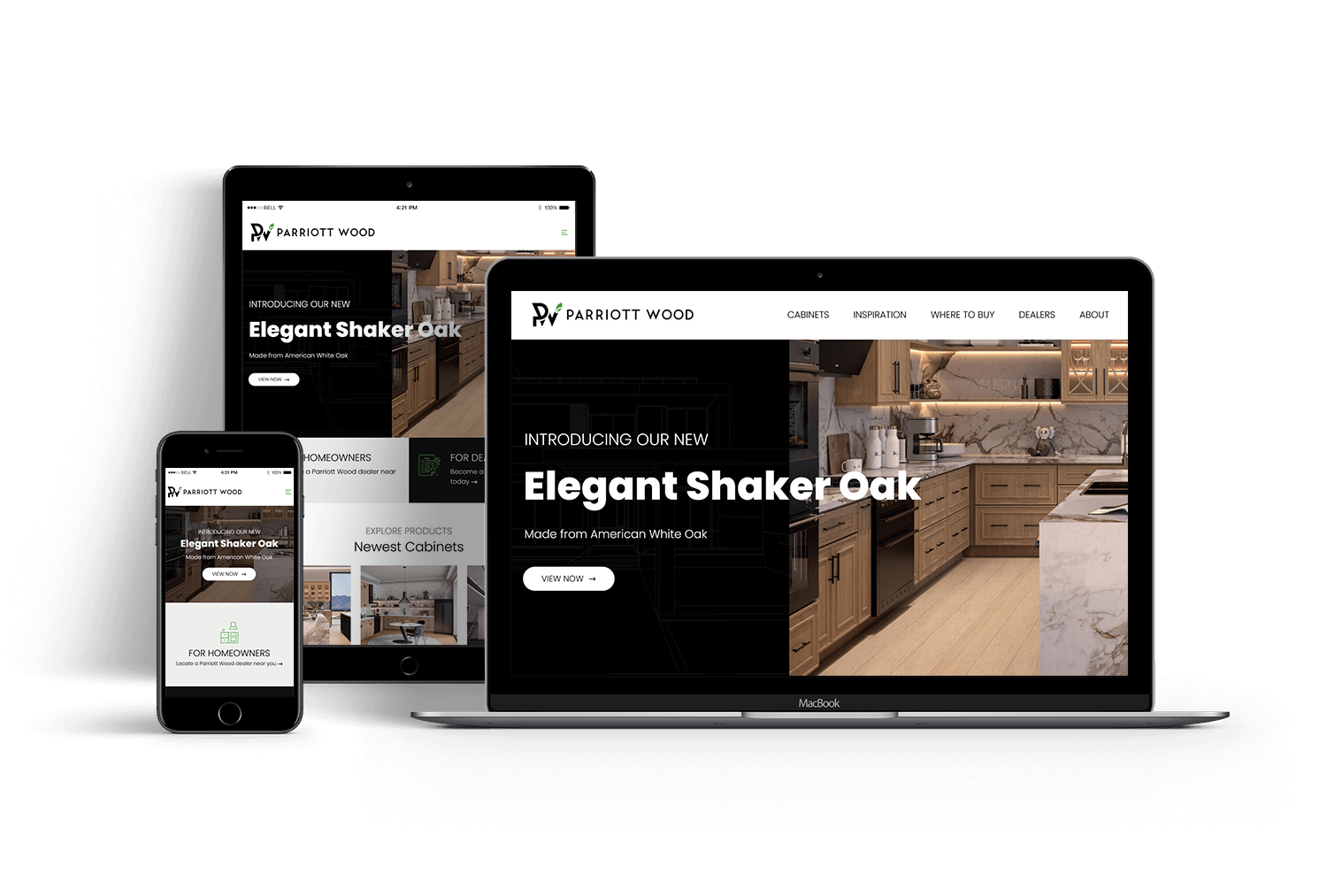 Parriott Wood website design