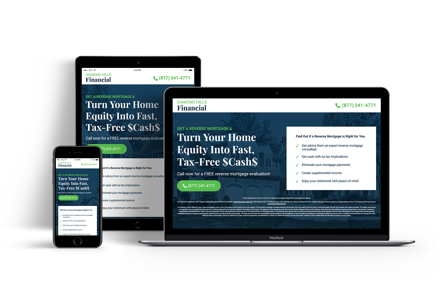 Diamond Hills Financial website design