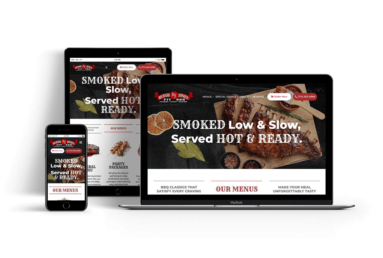 Richard Jones Pit BBQ website design